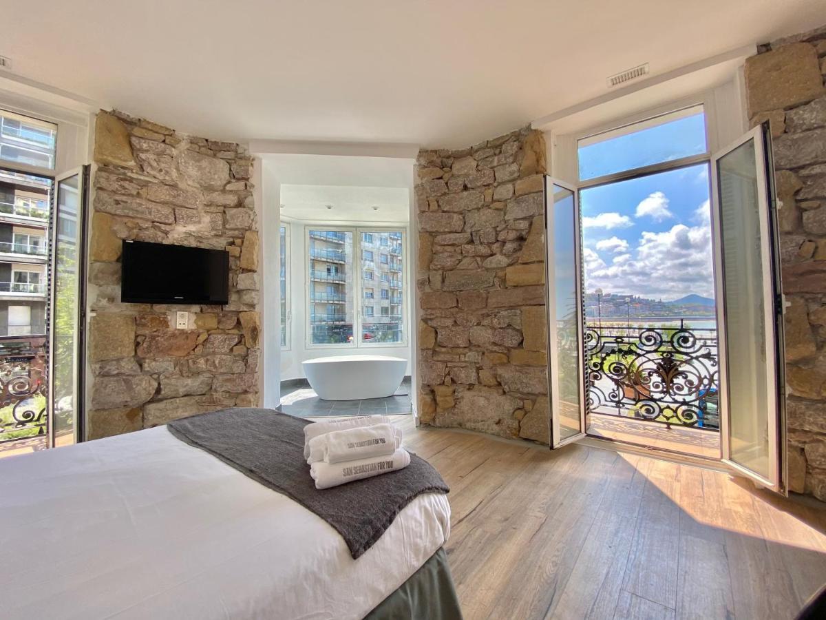 Mirandoalaconcha Rooms San Sebastian Bagian luar foto